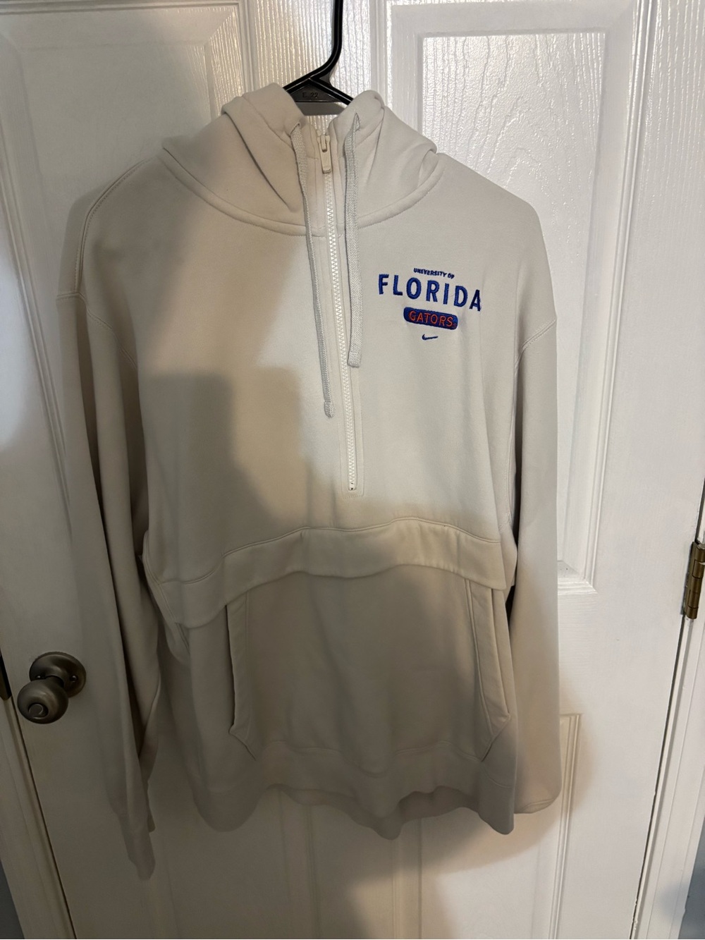 Nike Cream Half-Zip Hoodie with Florida Gators Logo